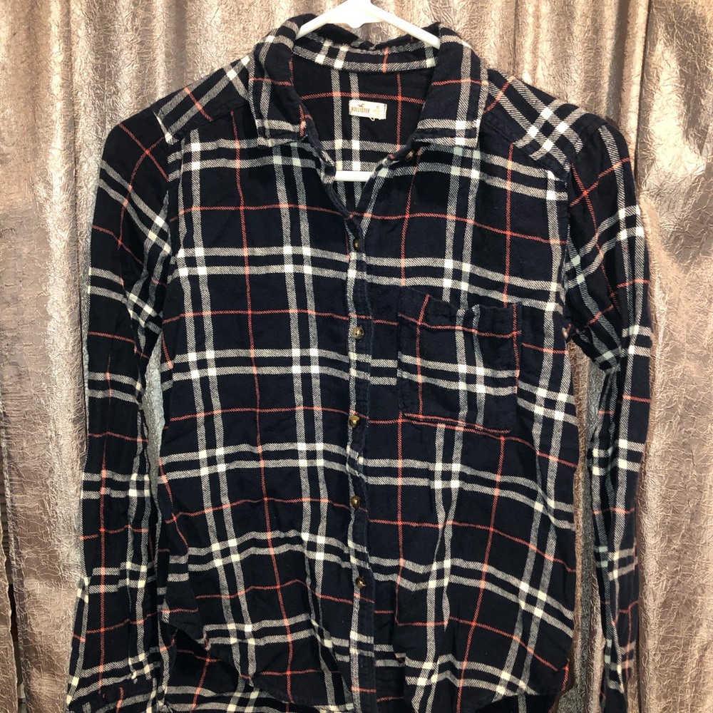Navy blue flannel
